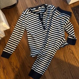 J. Crew Striped Navy and White Pajamas